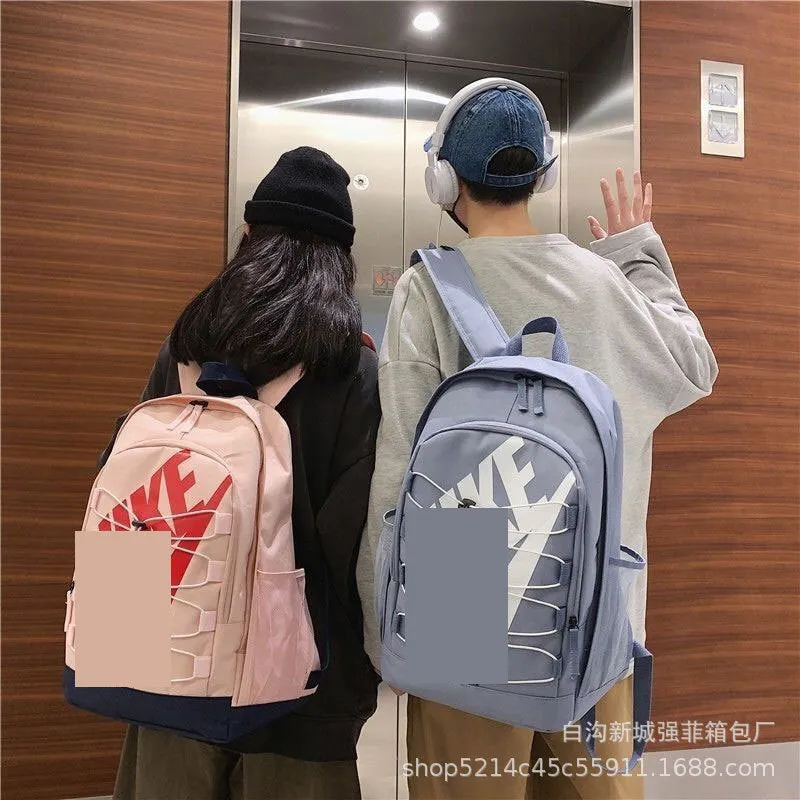 Fashion Brand Letter Backpack Large Capacity Student Schoolbag Men's and Women's Backpacks Sports Travel Computer Bag Outdoor High School Student