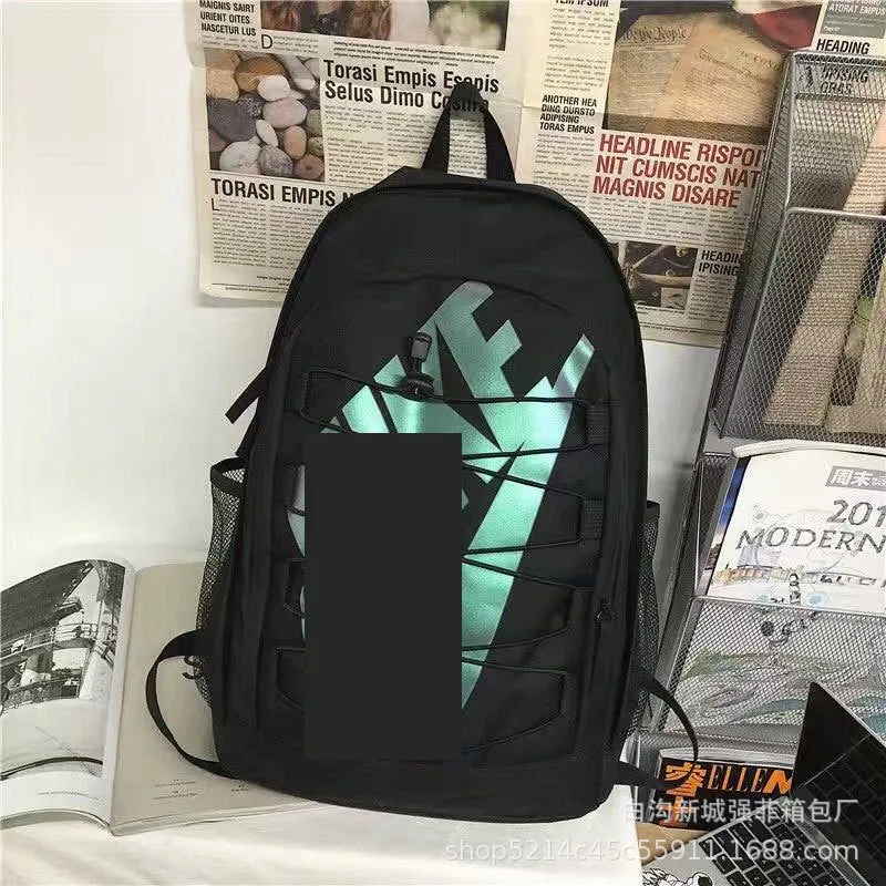 Fashion Brand Letter Backpack Large Capacity Student Schoolbag Men's and Women's Backpacks Sports Travel Computer Bag Outdoor High School Student