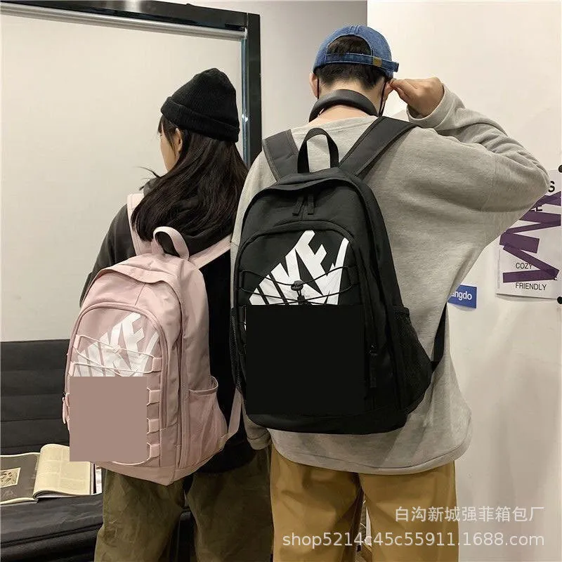 Fashion Brand Letter Backpack Large Capacity Student Schoolbag Men's and Women's Backpacks Sports Travel Computer Bag Outdoor High School Student