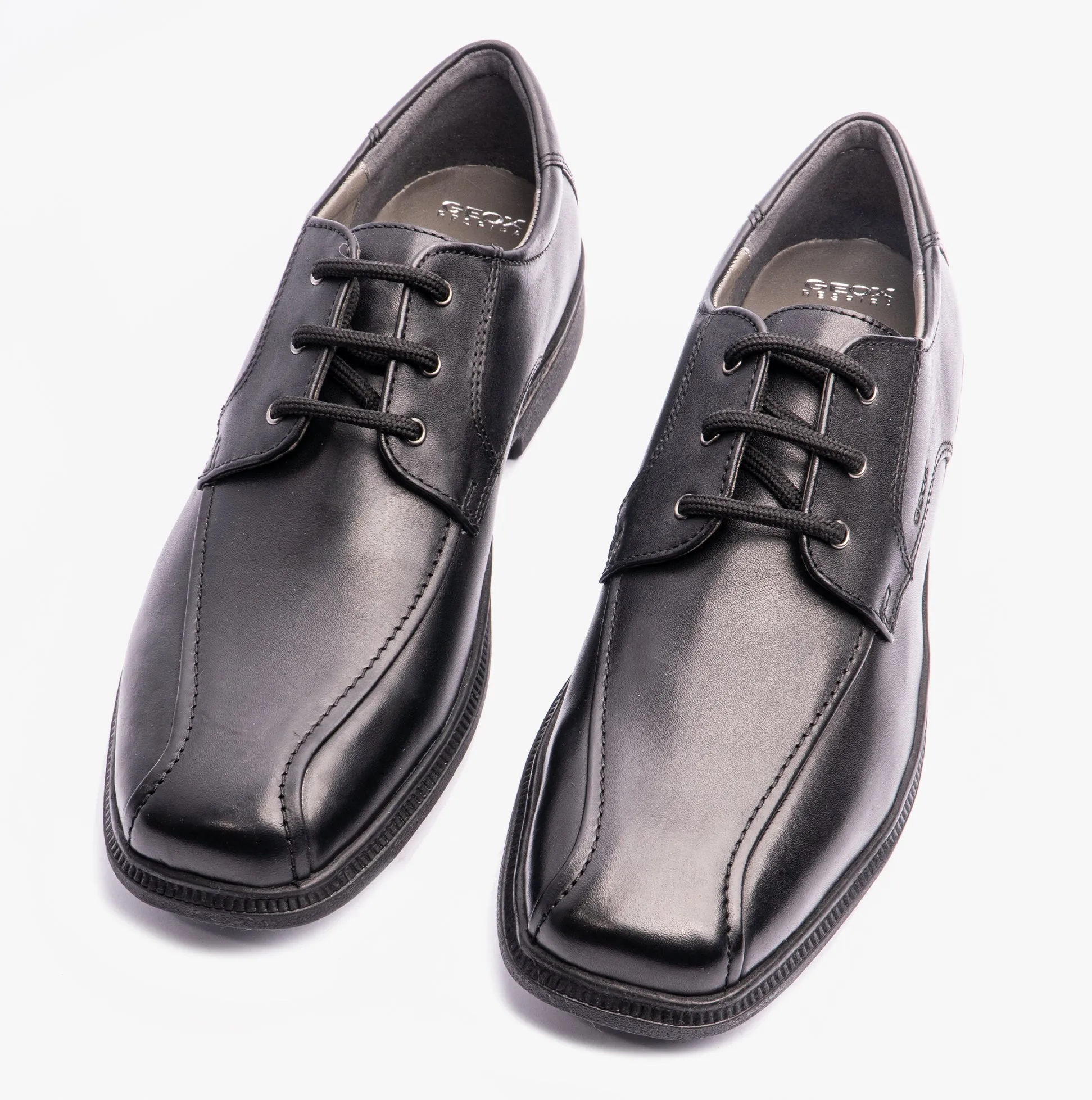 FEDERICO H Boys Leather School Shoes Black