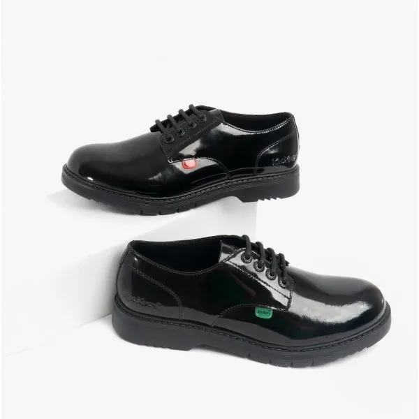 FINLEY LO Teen Girls Leather Derby Shoes Patent Black