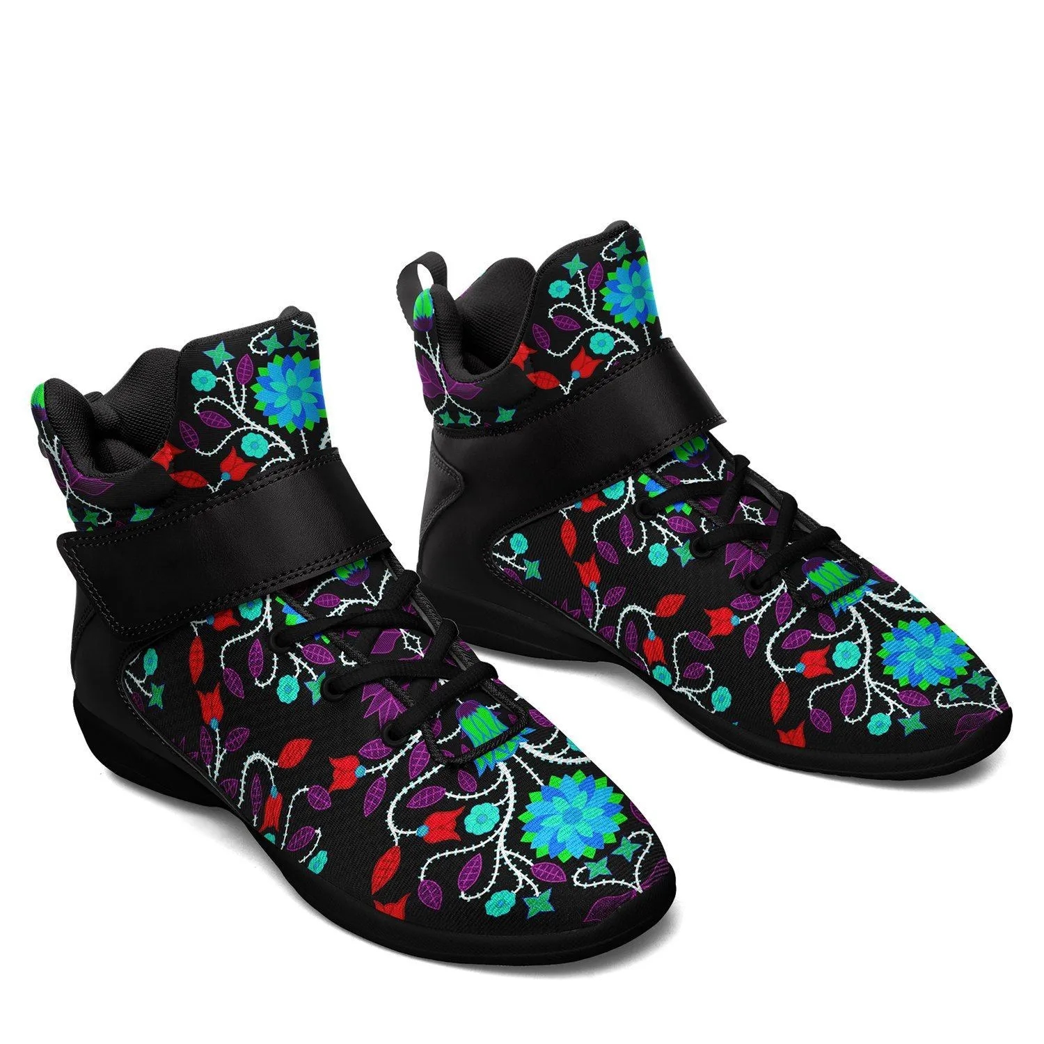 Floral Beadwork Four Clans Winter Kid's Ipottaa Basketball / Sport High Top Shoes