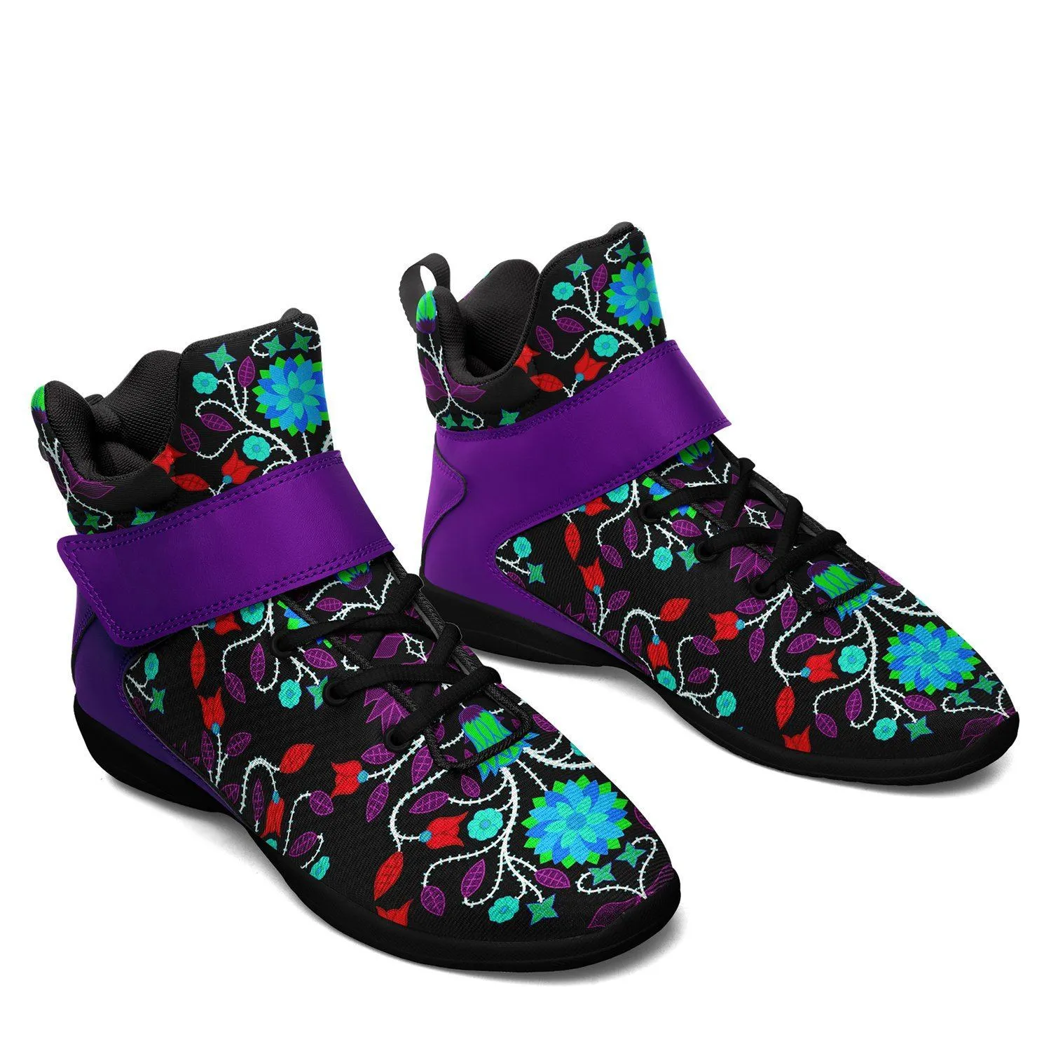 Floral Beadwork Four Clans Winter Kid's Ipottaa Basketball / Sport High Top Shoes