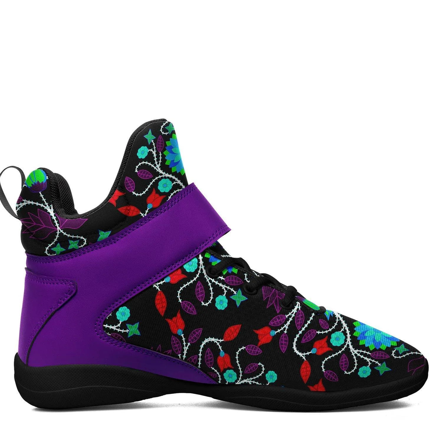 Floral Beadwork Four Clans Winter Kid's Ipottaa Basketball / Sport High Top Shoes