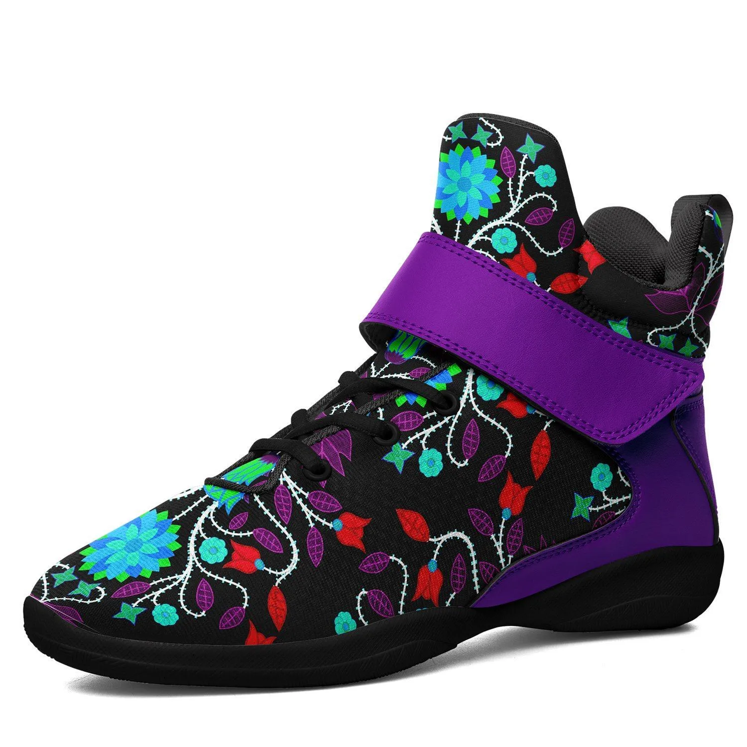 Floral Beadwork Four Clans Winter Kid's Ipottaa Basketball / Sport High Top Shoes