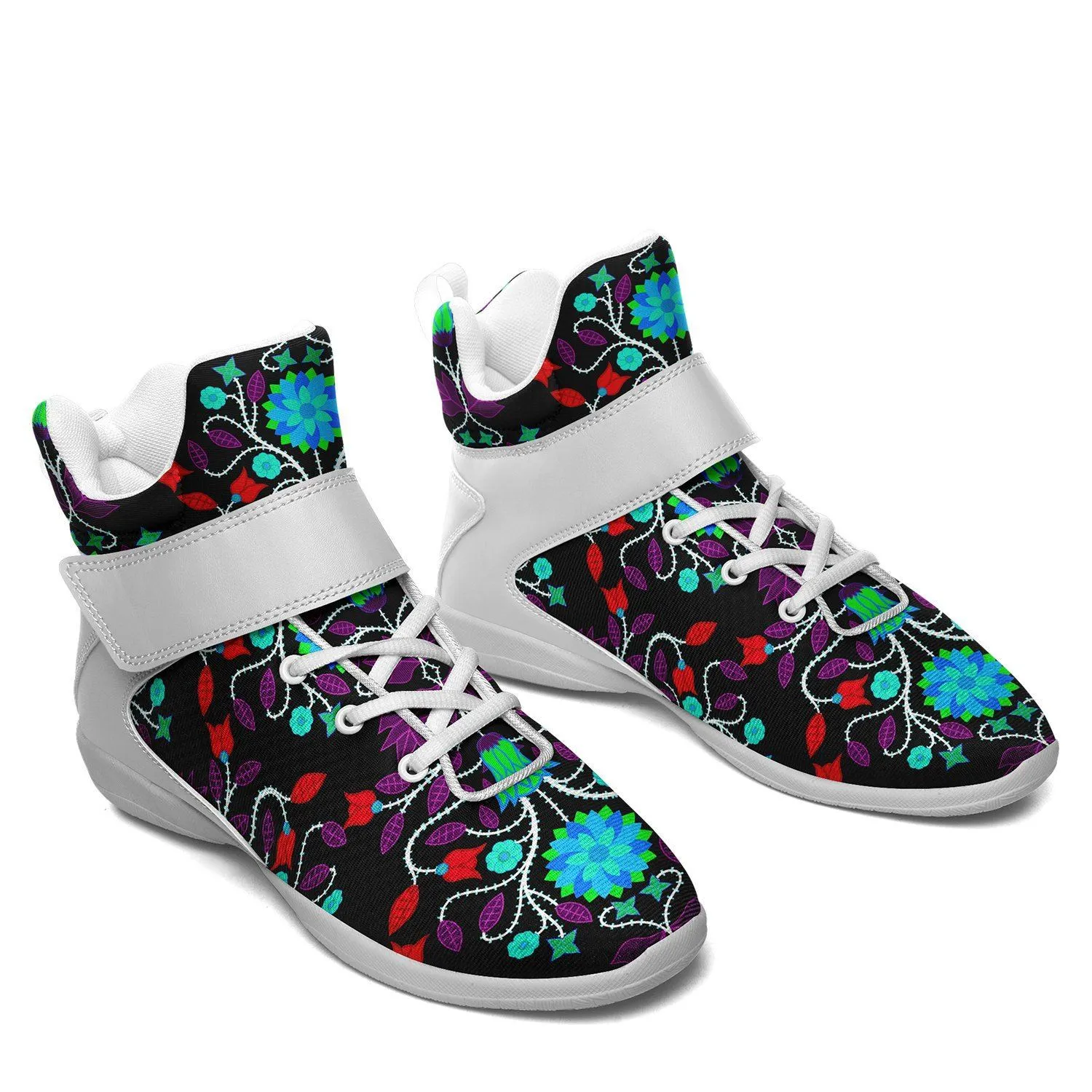 Floral Beadwork Four Clans Winter Kid's Ipottaa Basketball / Sport High Top Shoes