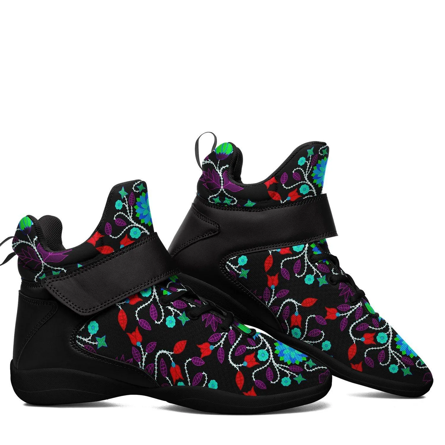 Floral Beadwork Four Clans Winter Kid's Ipottaa Basketball / Sport High Top Shoes