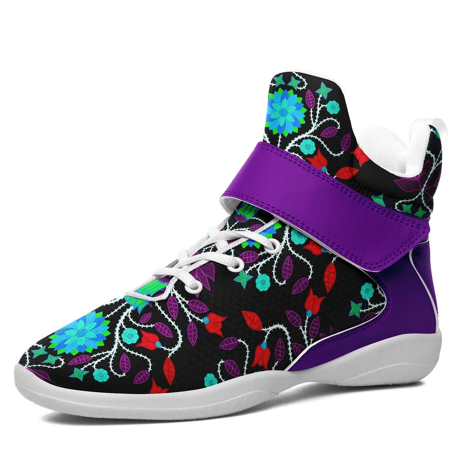 Floral Beadwork Four Clans Winter Kid's Ipottaa Basketball / Sport High Top Shoes