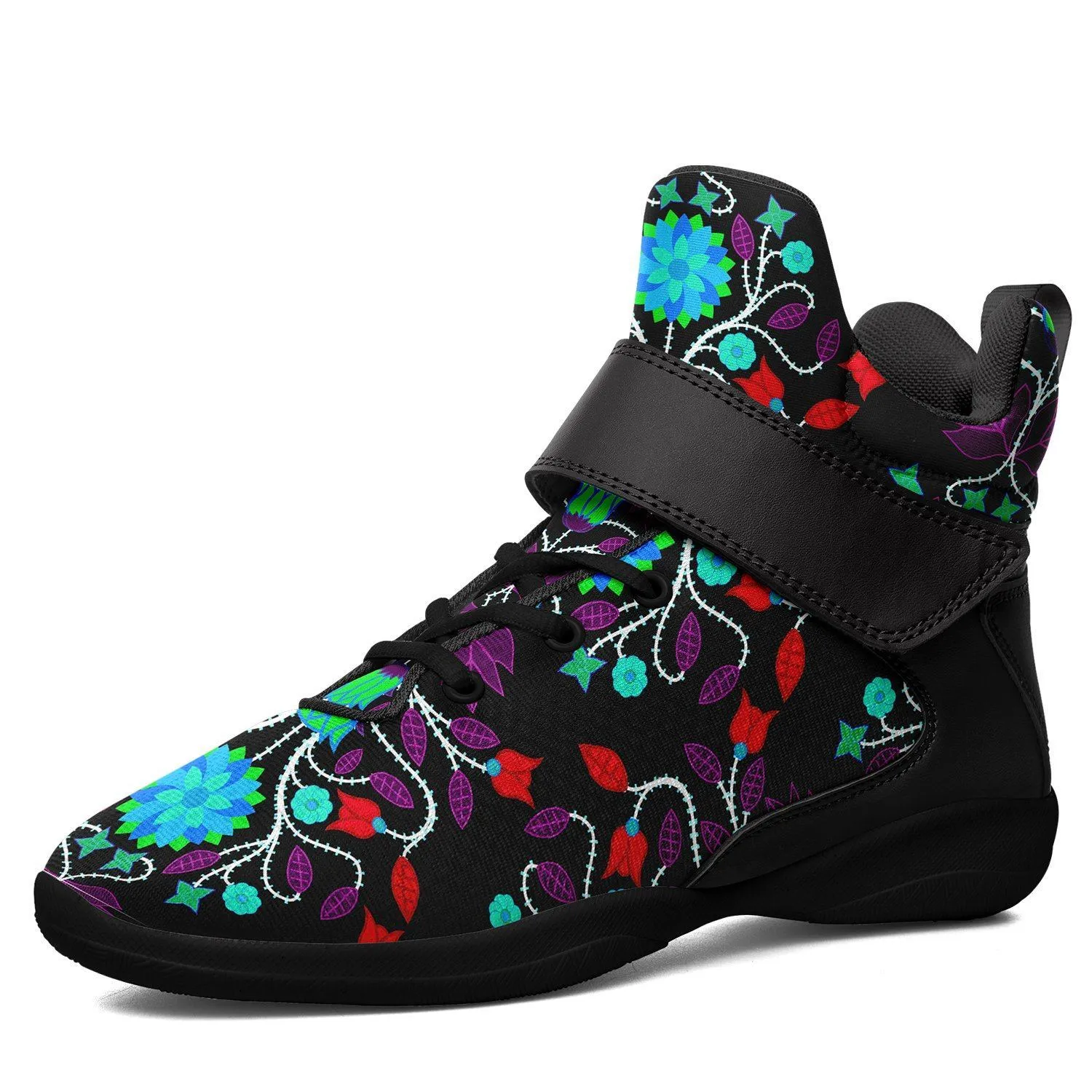 Floral Beadwork Four Clans Winter Kid's Ipottaa Basketball / Sport High Top Shoes