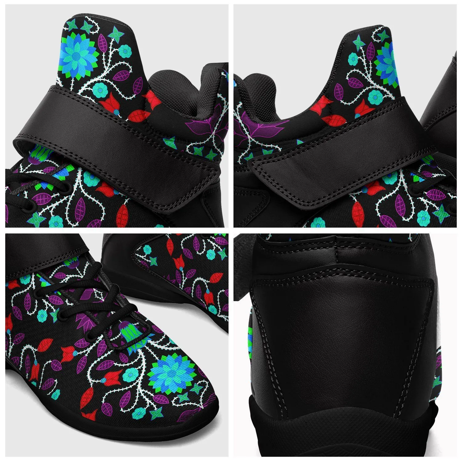 Floral Beadwork Four Clans Winter Kid's Ipottaa Basketball / Sport High Top Shoes