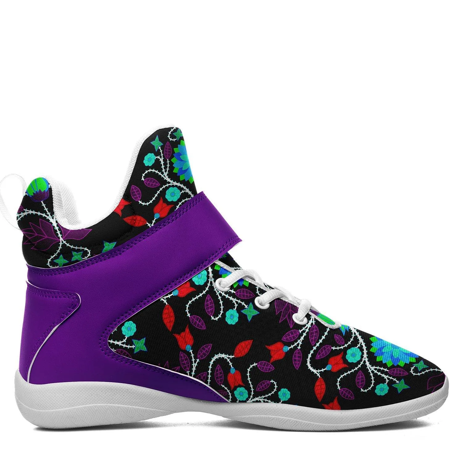 Floral Beadwork Four Clans Winter Kid's Ipottaa Basketball / Sport High Top Shoes