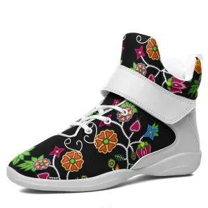 Floral Beadwork Ipottaa Basketball / Sport High Top Shoes - White Sole