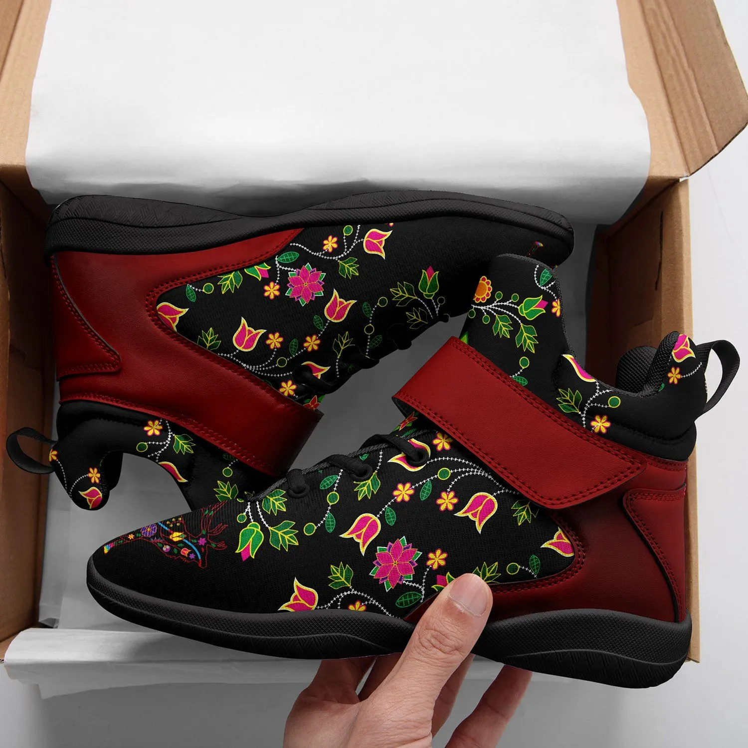 Floral Elk Ipottaa Basketball / Sport High Top Shoes