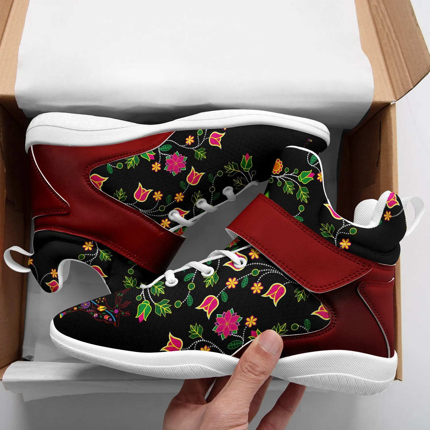 Floral Elk Ipottaa Basketball / Sport High Top Shoes