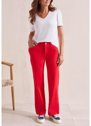 Fly Front Pant in Poppy Red by Tribal