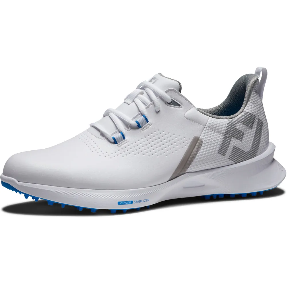 FootJoy Fuel Waterproof Spikeless Shoes - White/White/Orange