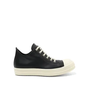 Full Grain Calf Low Sneaker in Black/Milk