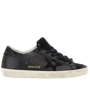 GOLDEN GOOSE SUPER-STAR CLASSIC WITH LIST BLK SNEAKERS