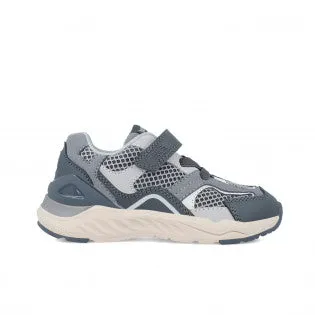 Gray mesh sports sneakers