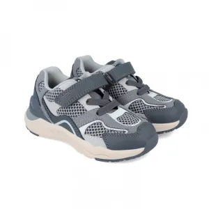 Gray mesh sports sneakers