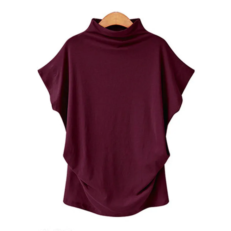 Half Turtleneck Doll Sleeve T-Shirt