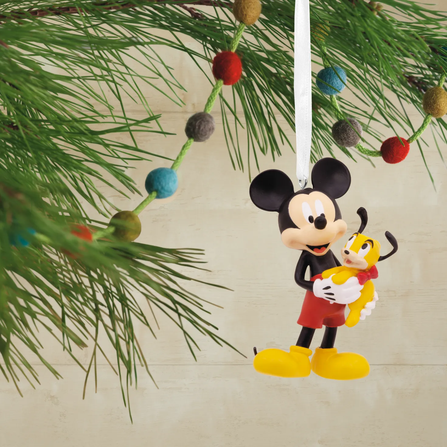 Hallmark Christmas Ornament - Disney Mickey Mouse Holding Puppy