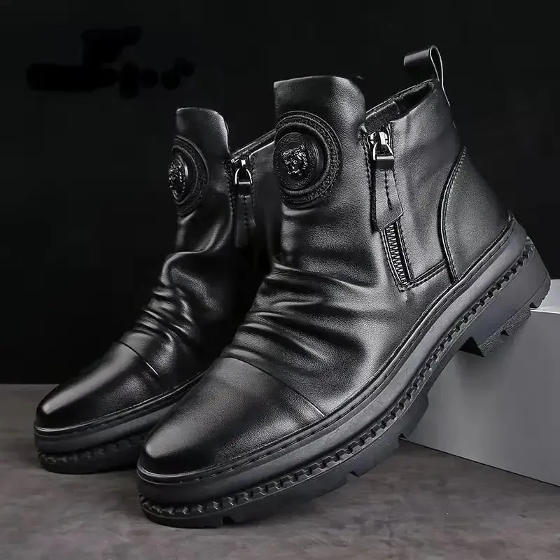 High Top Men's Leather Boots