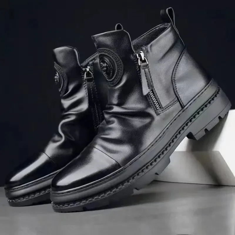 High Top Men's Leather Boots