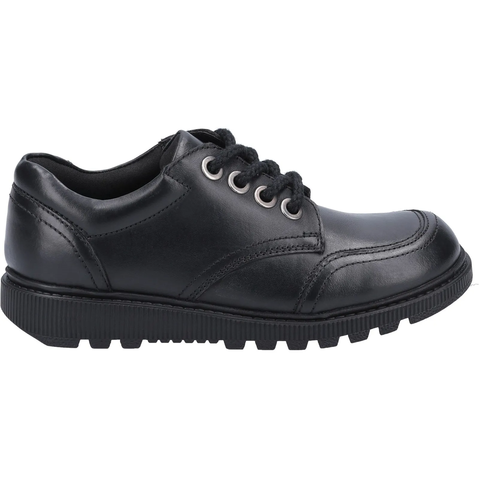 Hush Puppies Kiera Jnr Girls Black Lace Up School Shoe