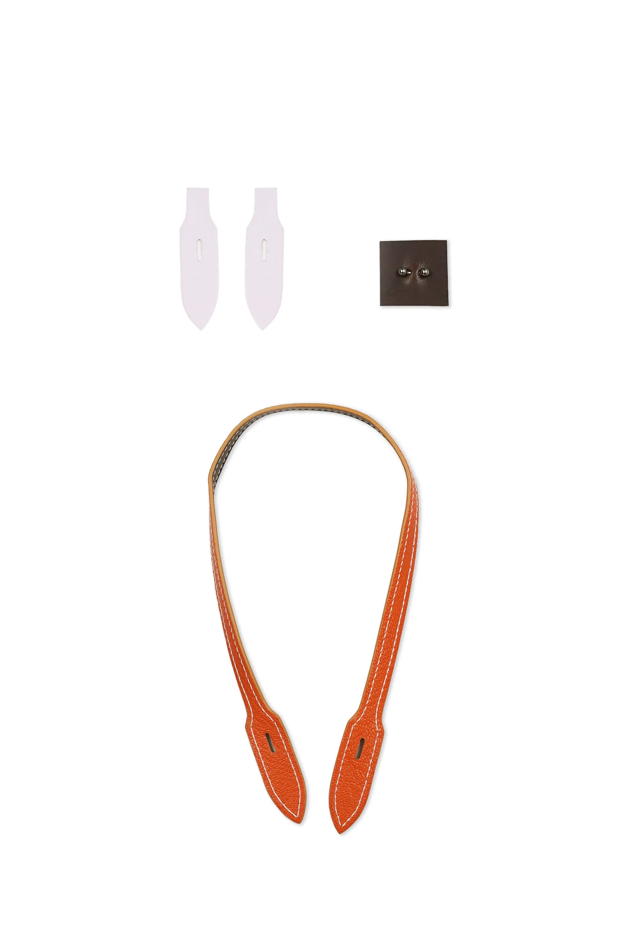 IL Micio Calf Dark Brown with Orange Camera Strap - Short