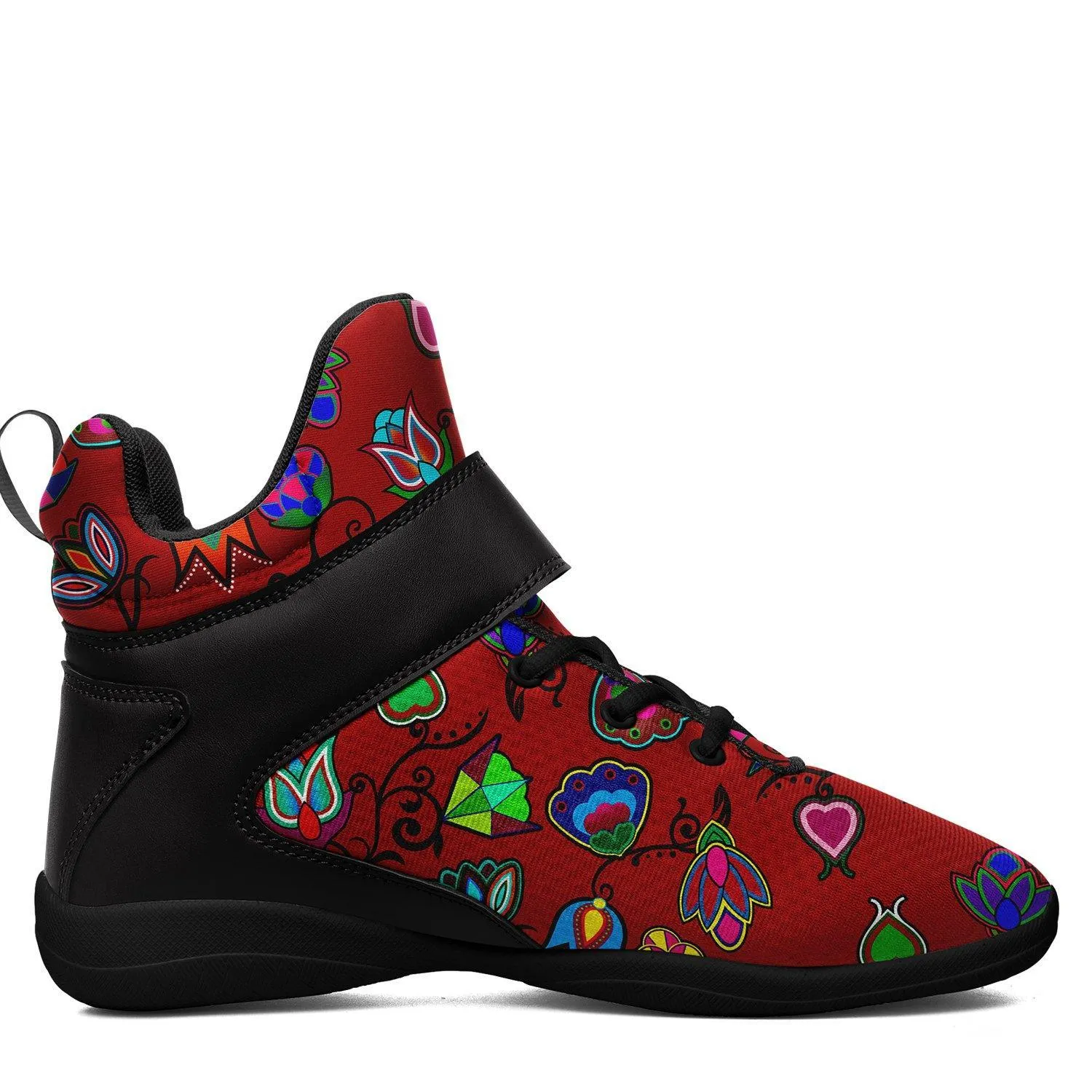 Indigenous Paisley Dahlia Ipottaa Basketball / Sport High Top Shoes - Black Sole