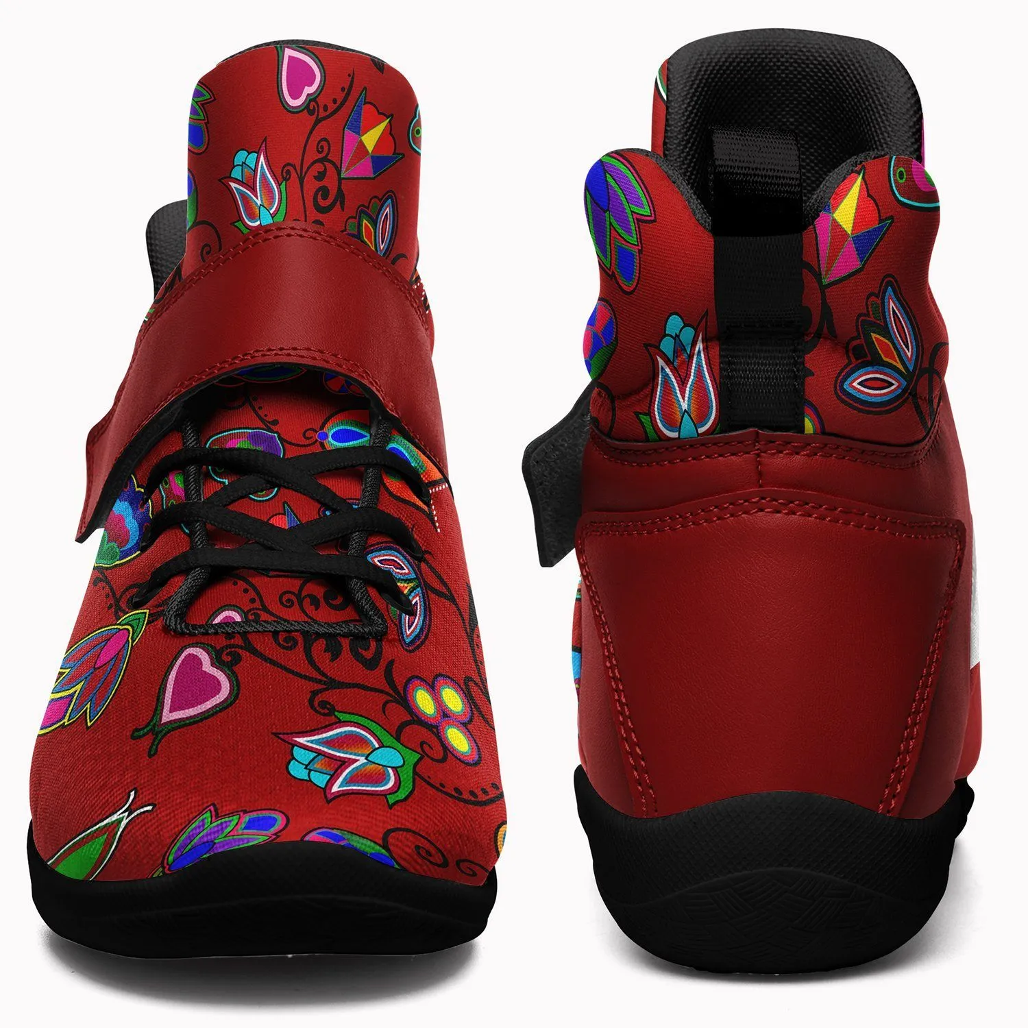 Indigenous Paisley Dahlia Ipottaa Basketball / Sport High Top Shoes - Black Sole