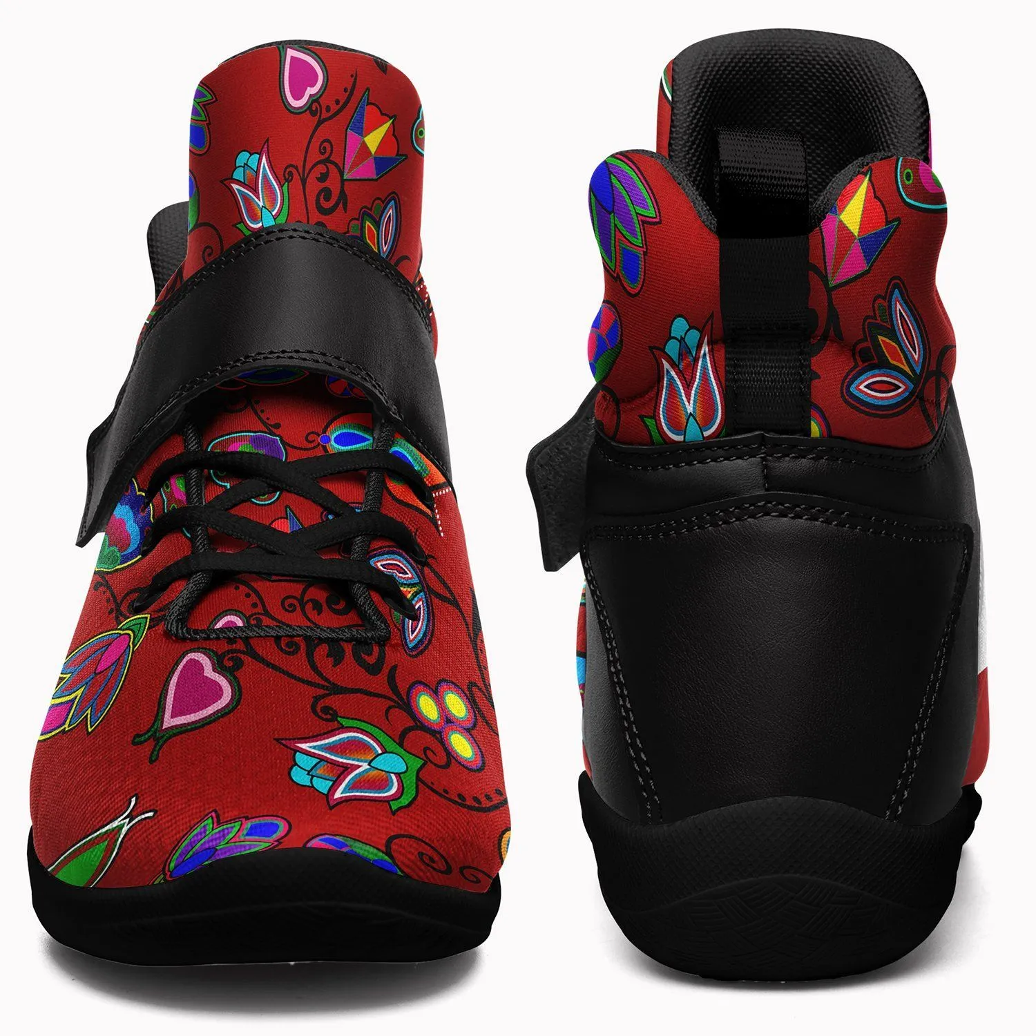 Indigenous Paisley Dahlia Ipottaa Basketball / Sport High Top Shoes - Black Sole