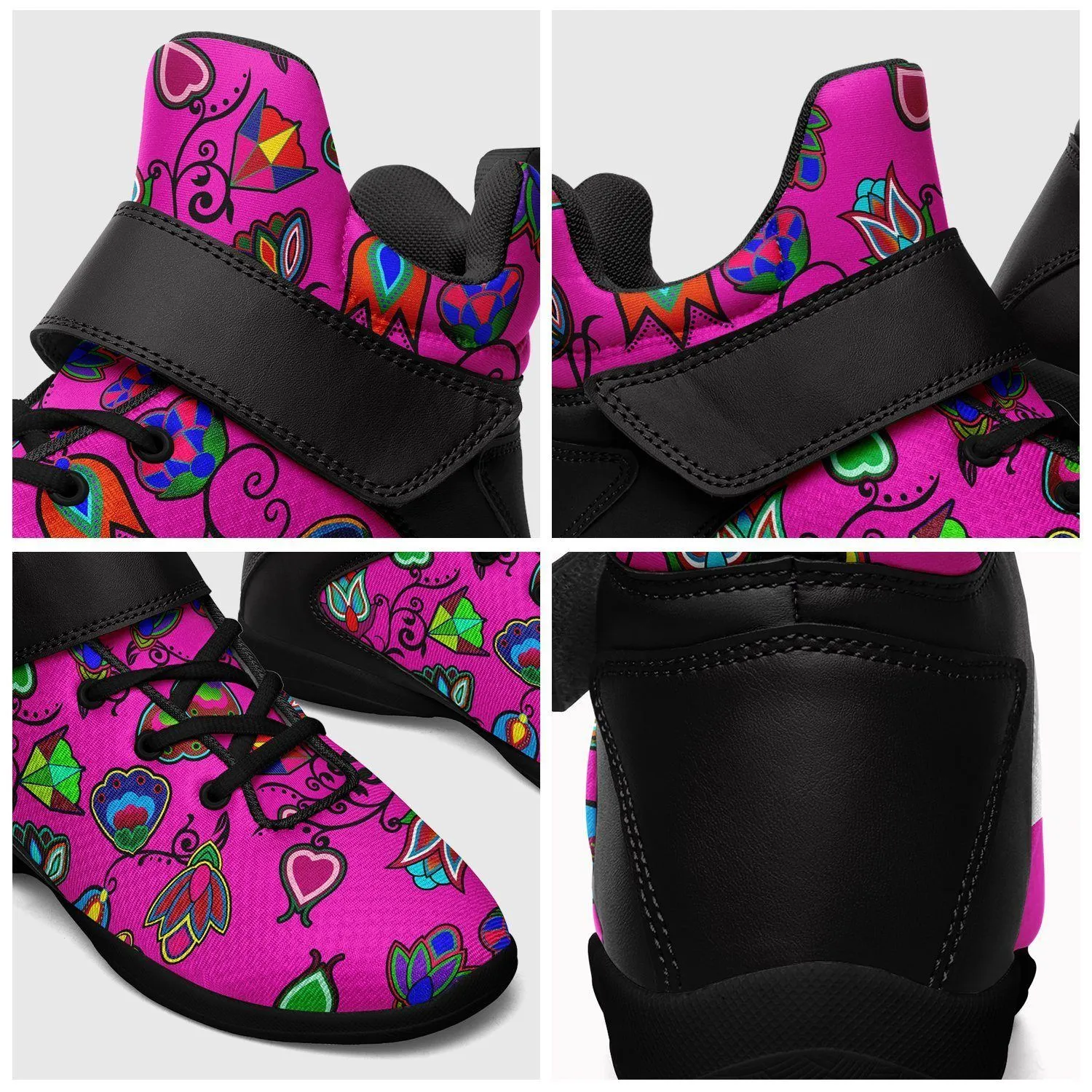 Indigenous Paisley Ipottaa Basketball / Sport High Top Shoes - Black Sole