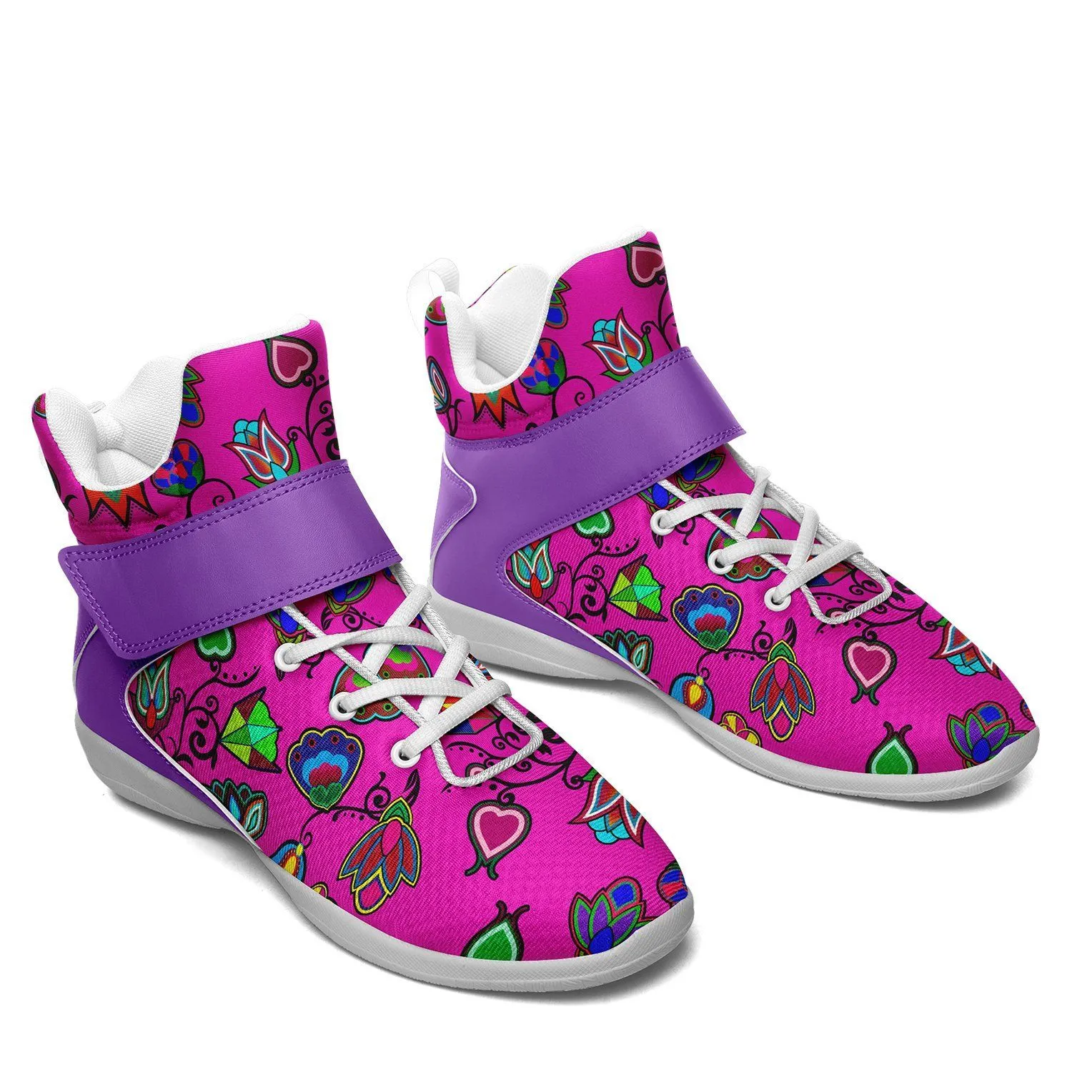 Indigenous Paisley Kid's Ipottaa Basketball / Sport High Top Shoes