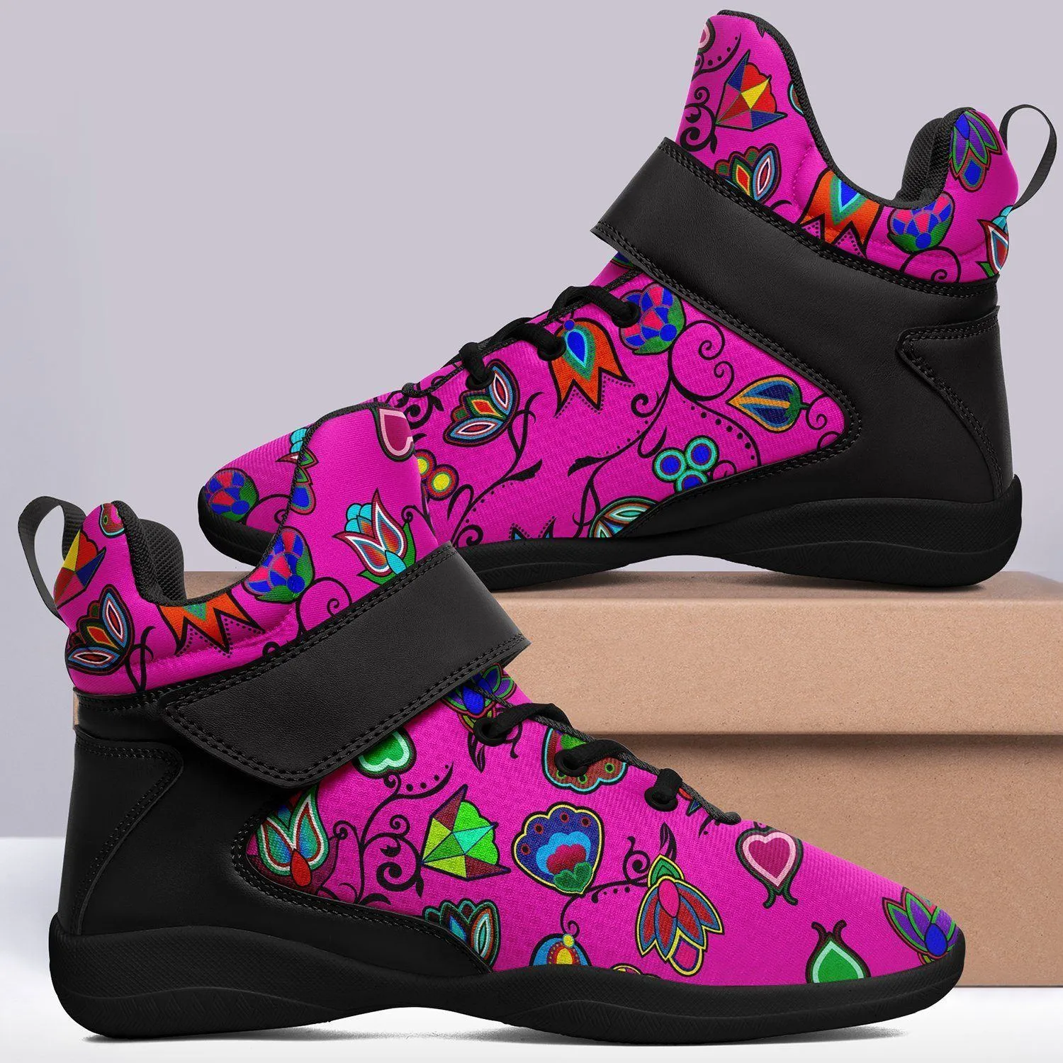 Indigenous Paisley Kid's Ipottaa Basketball / Sport High Top Shoes