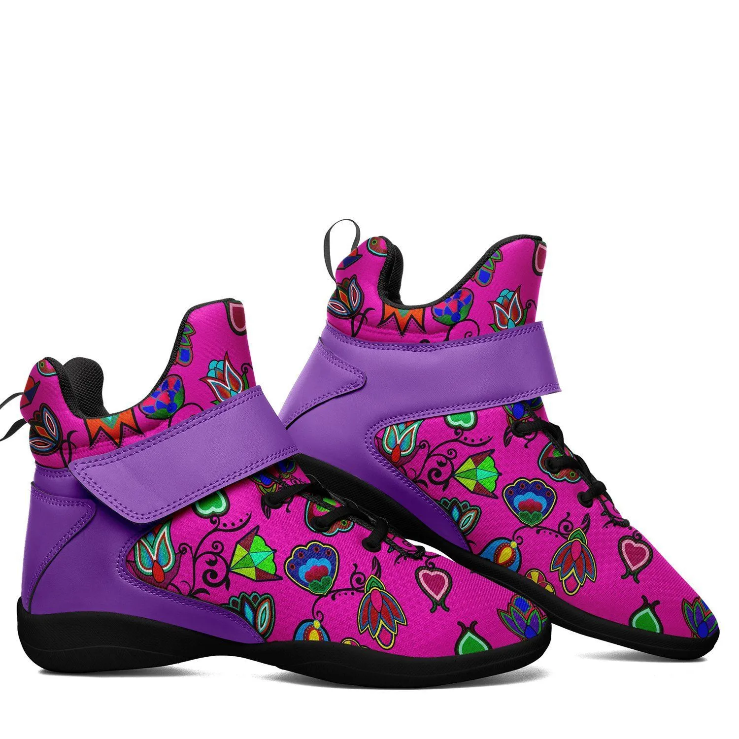 Indigenous Paisley Kid's Ipottaa Basketball / Sport High Top Shoes