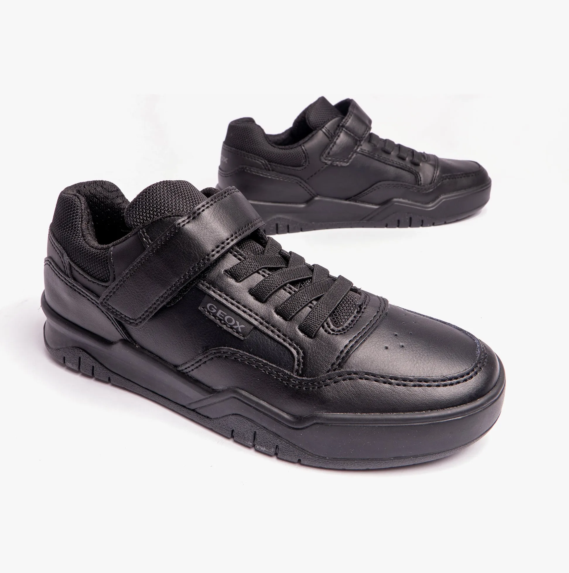 J PERTH BOY Boys School Shoes Black