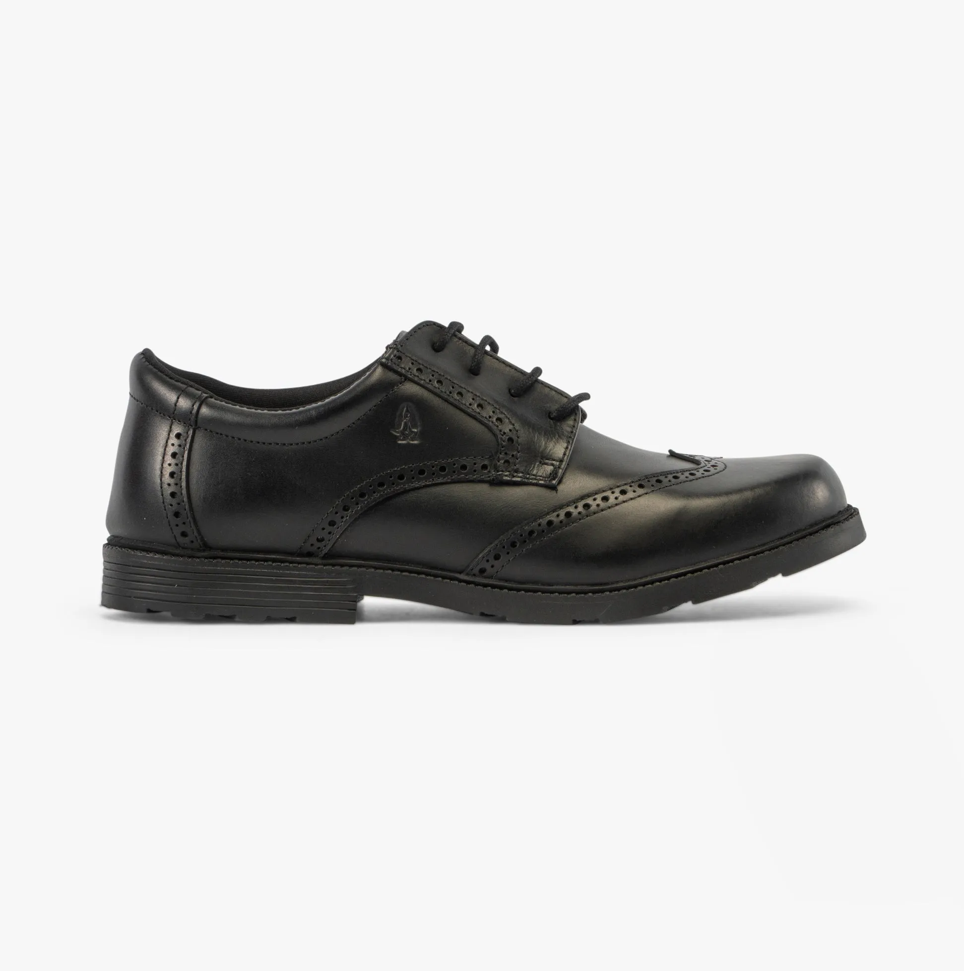 JACOB Boys Leather Brogue Shoes Black