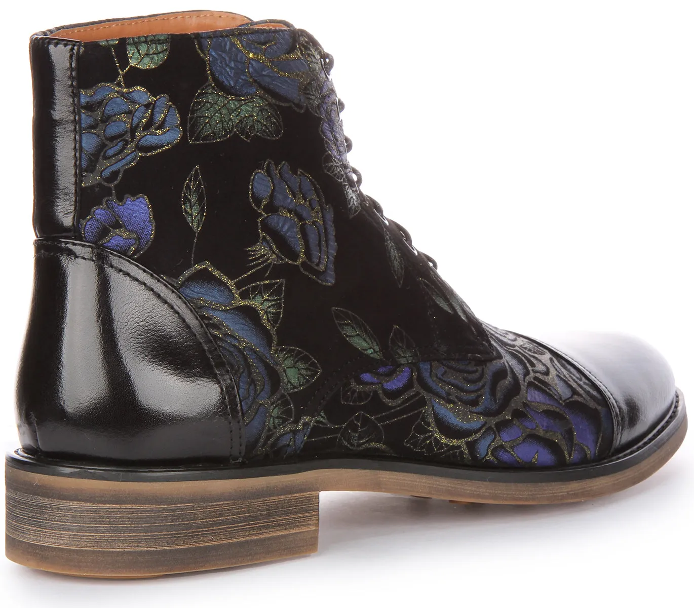 Justinreess England Adam Floral In Black Blue For Men