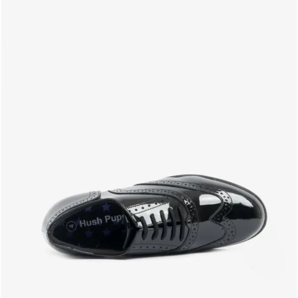 KADA Girls Lace-Up Shoes Black Patent