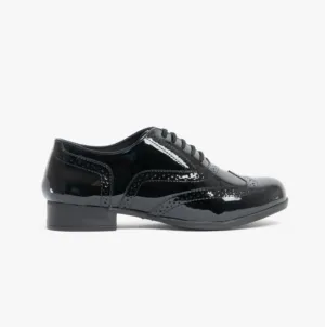 KADA Girls Lace-Up Shoes Black Patent