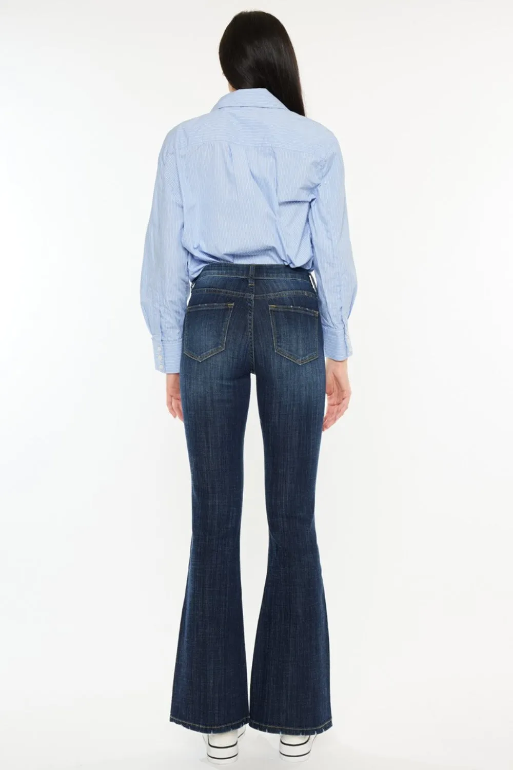 Kancan Full Size Mid Rise Flare Jeans