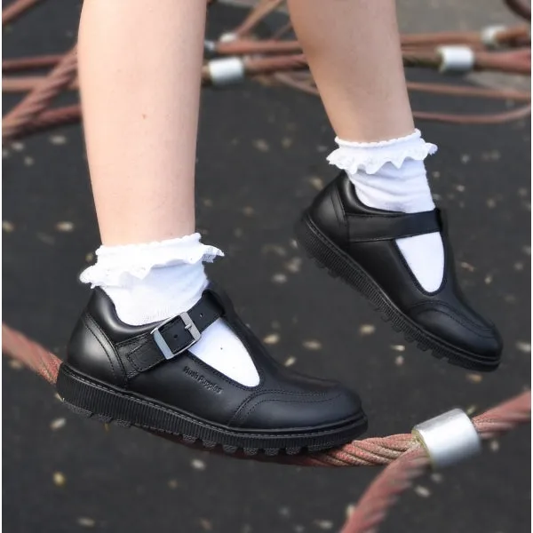 KERRY Girls School Shoes Black