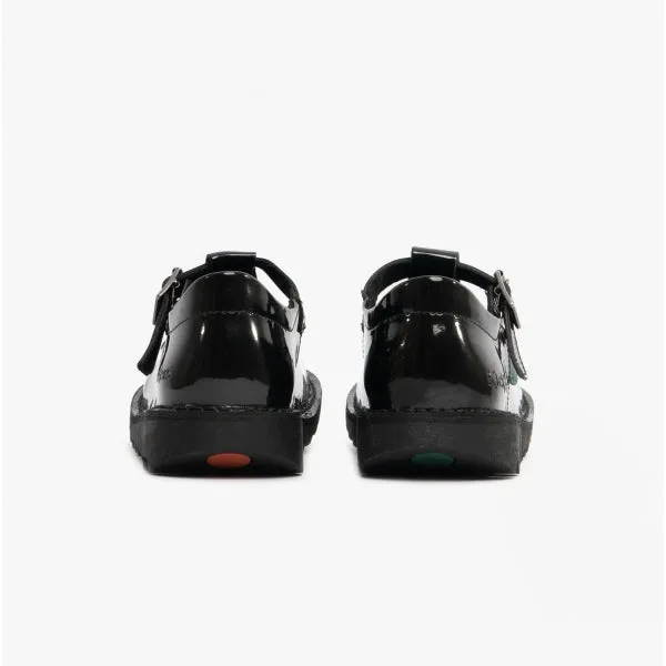 KICK T BAR PATENT Girls Leather Shoes Black