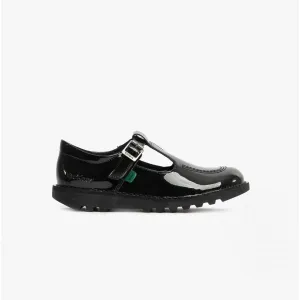 KICK T BAR PATENT Girls Leather Shoes Black