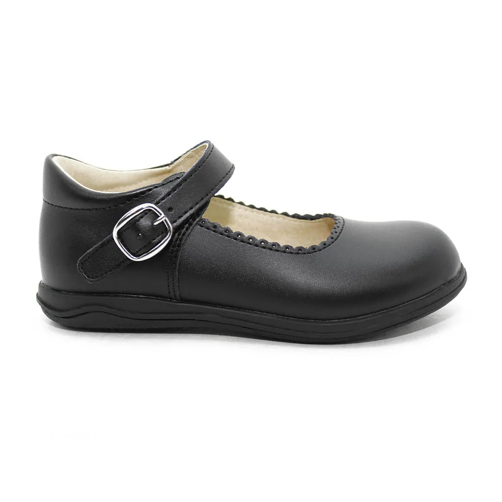 L’ Amour School Uniform Shoe Black Walker Toddler Girl-Kids Shoes