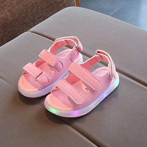 L205 Prodence Pink LED Lighted Sandals (1-4 years)