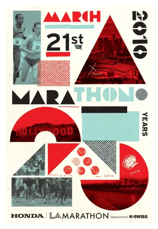 LA Marathon Silkscreen Print by Cleon Peterson