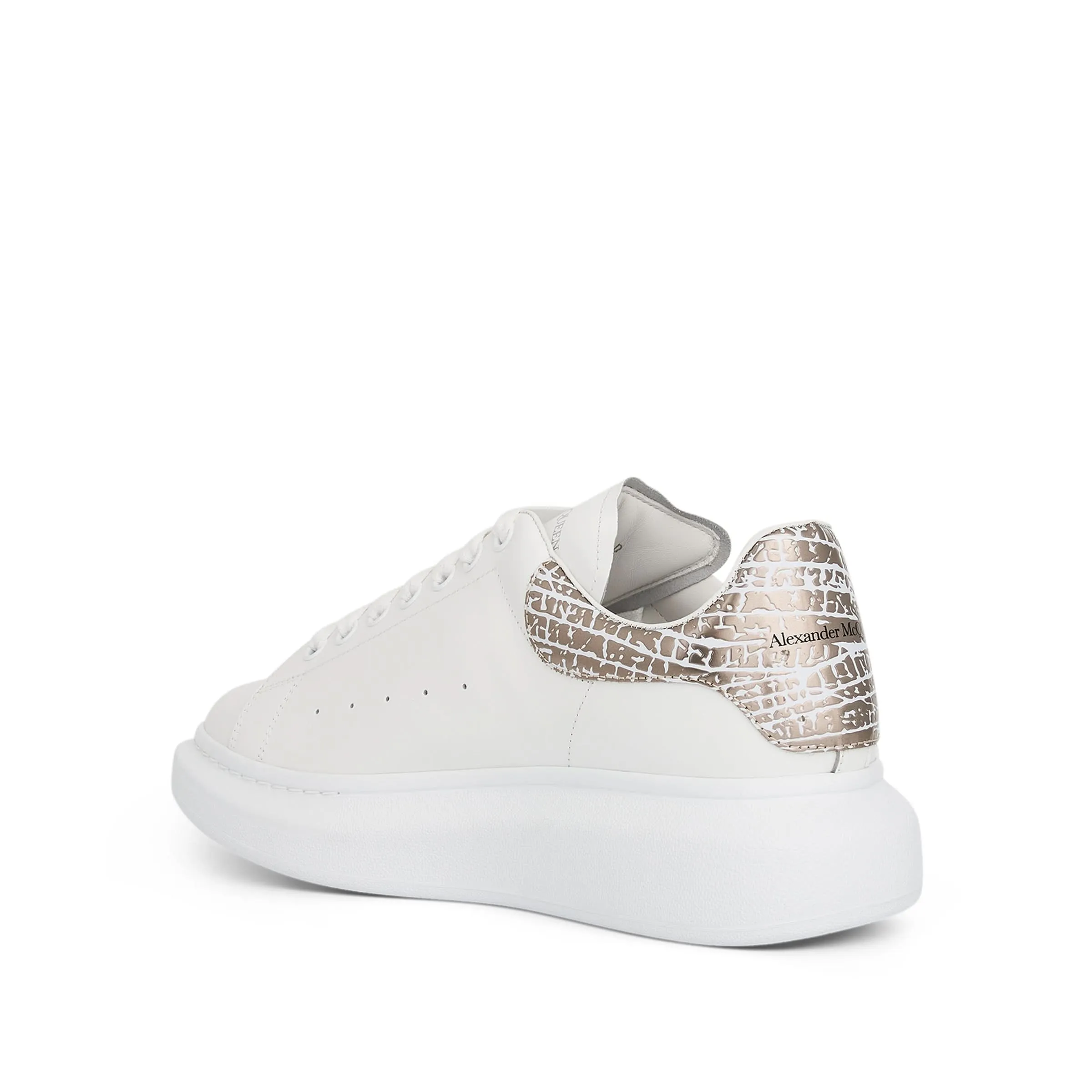 Larry Oversized Sneaker in White/Silver